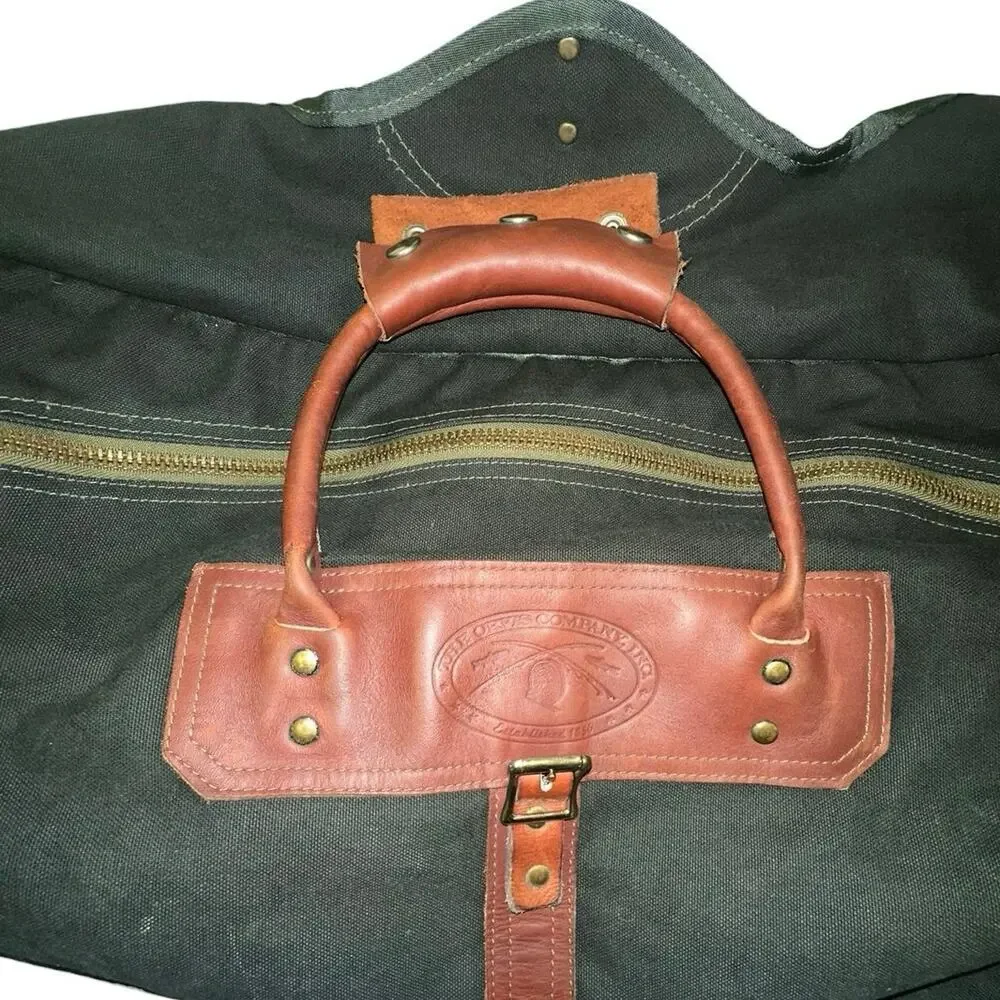 Vintage Orvis Battenkill Canvas Leather‎ Duffle Weekender Bag USA